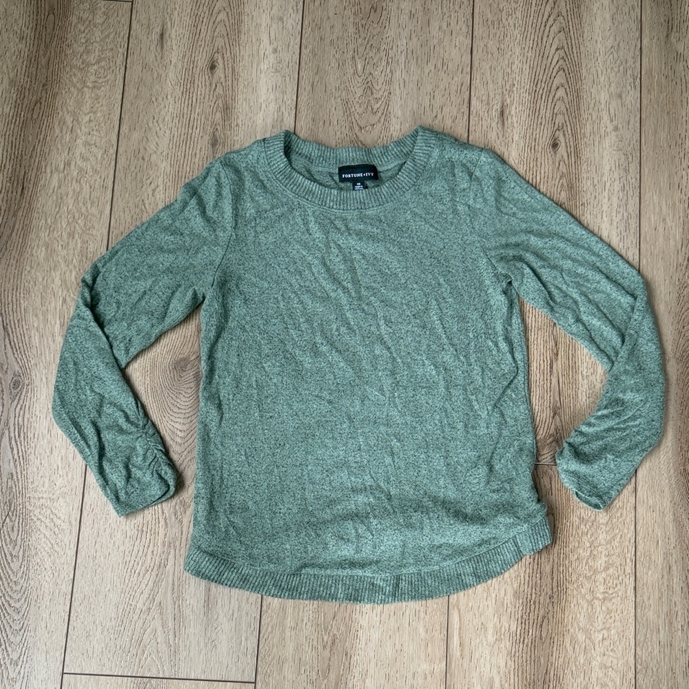 Aerie Seafoam Green Long Sleeve Crewneck Sweater